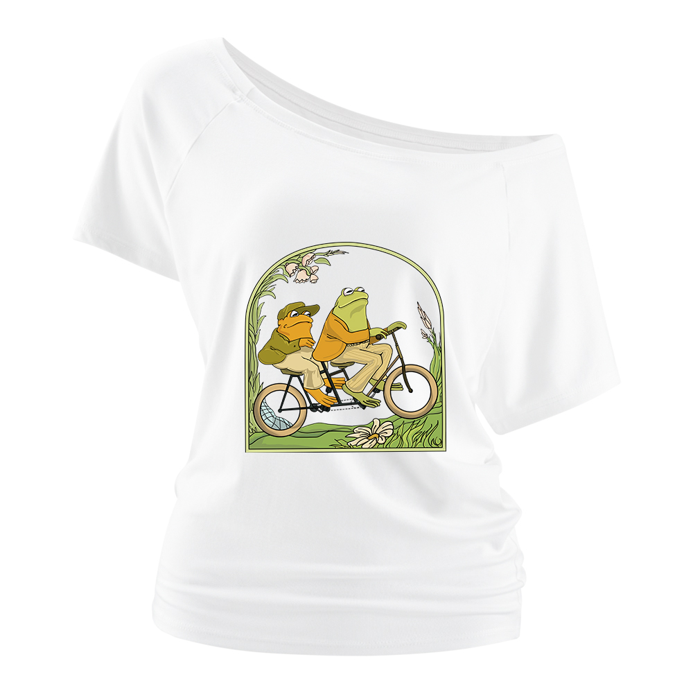 Pagewings Frog And Toad Book Vintage Off Shoulder Top