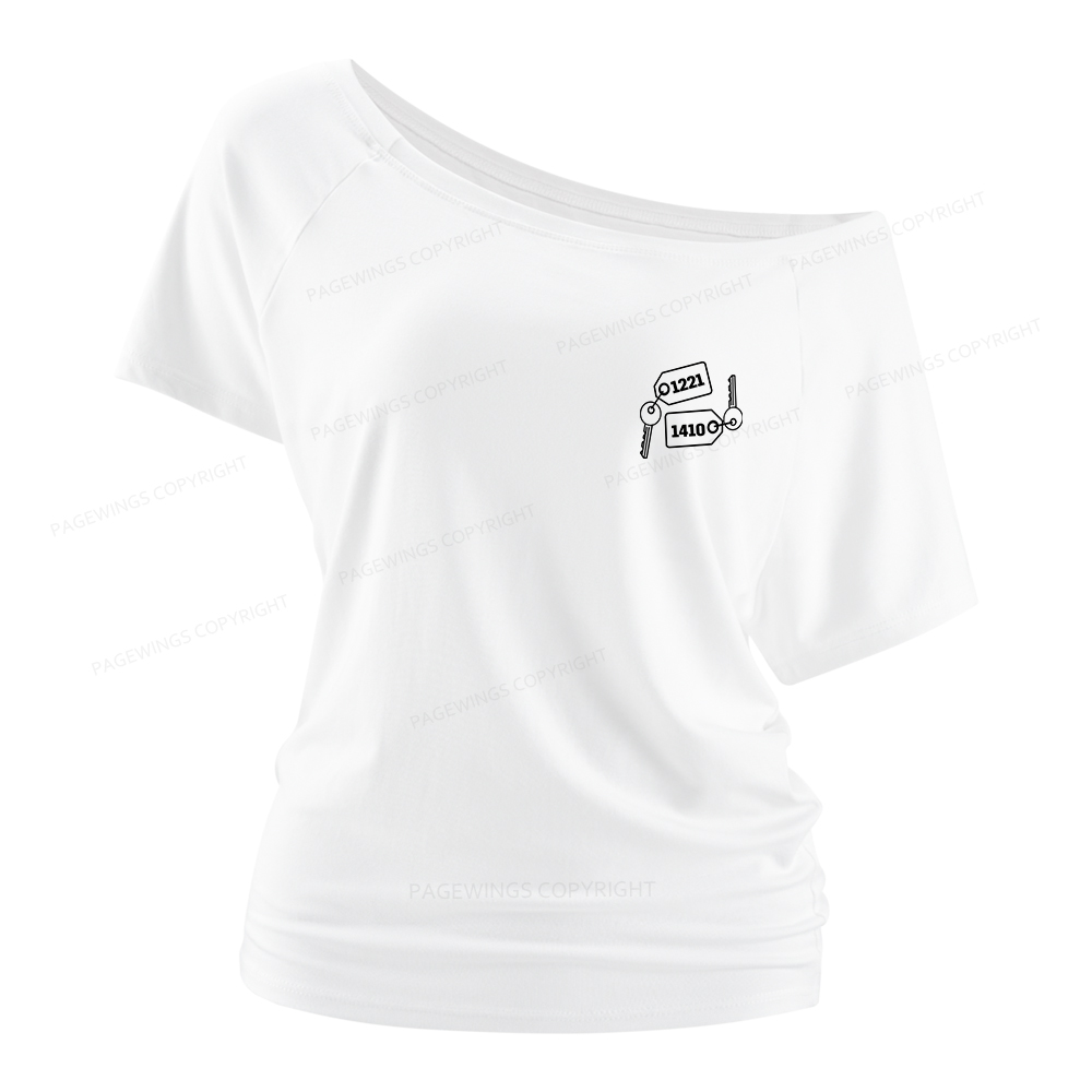 Pagewings Room Numbers Women Off Shoulder T-shirts