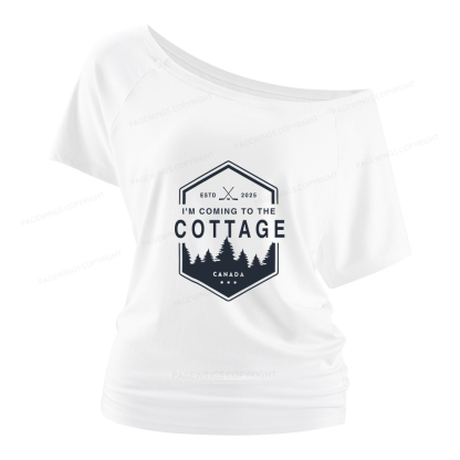 Pagewings Coming To The Cottage Women Off Shoulder T-shirts