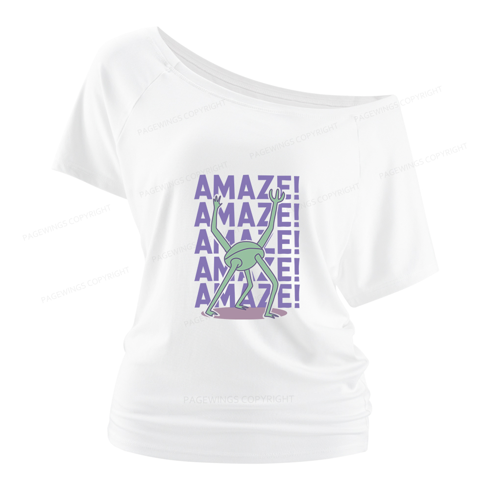 Pagewings Rocky Amaze Women Off Shoulder T-shirts