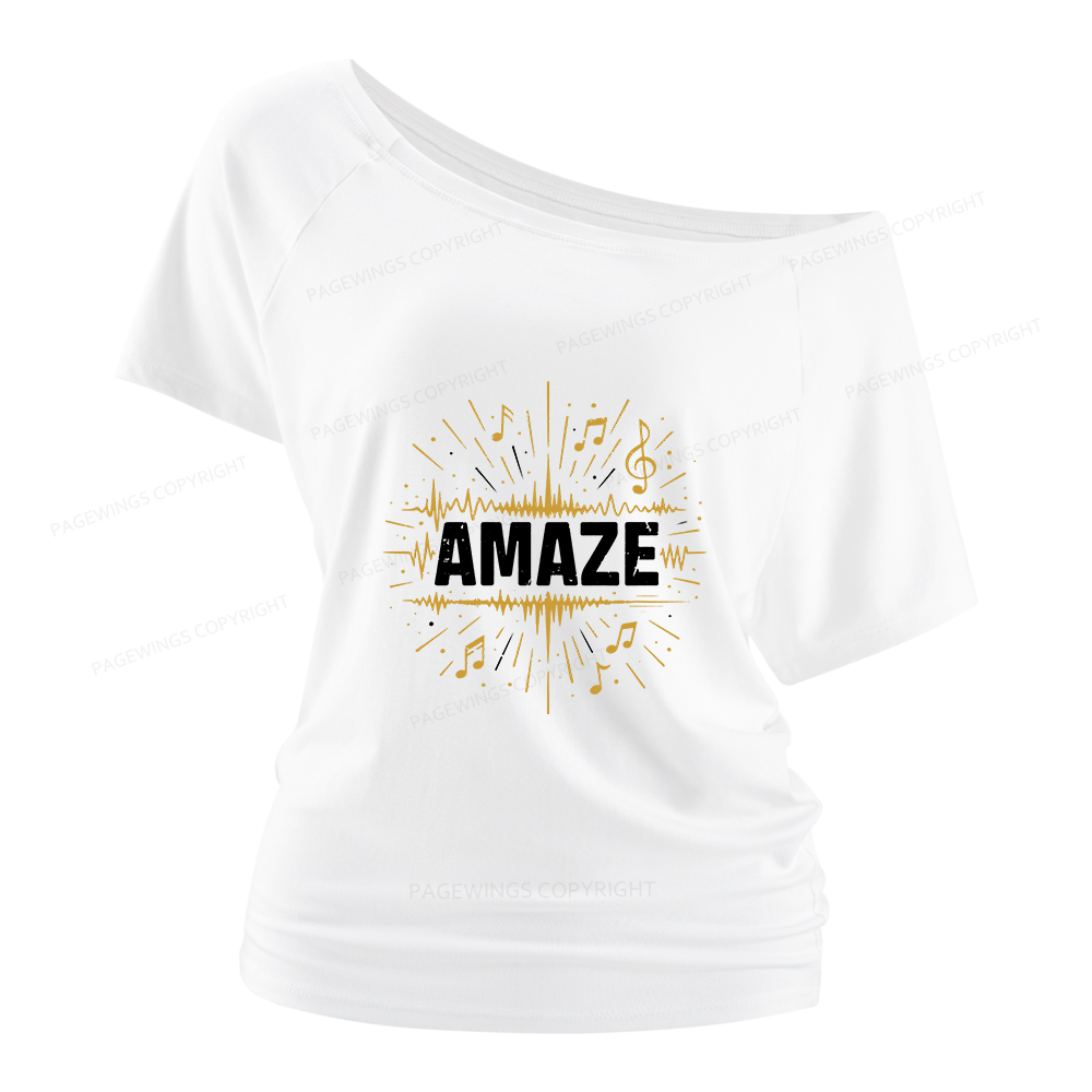 Pagewings Amaze Women Off Shoulder T-shirts