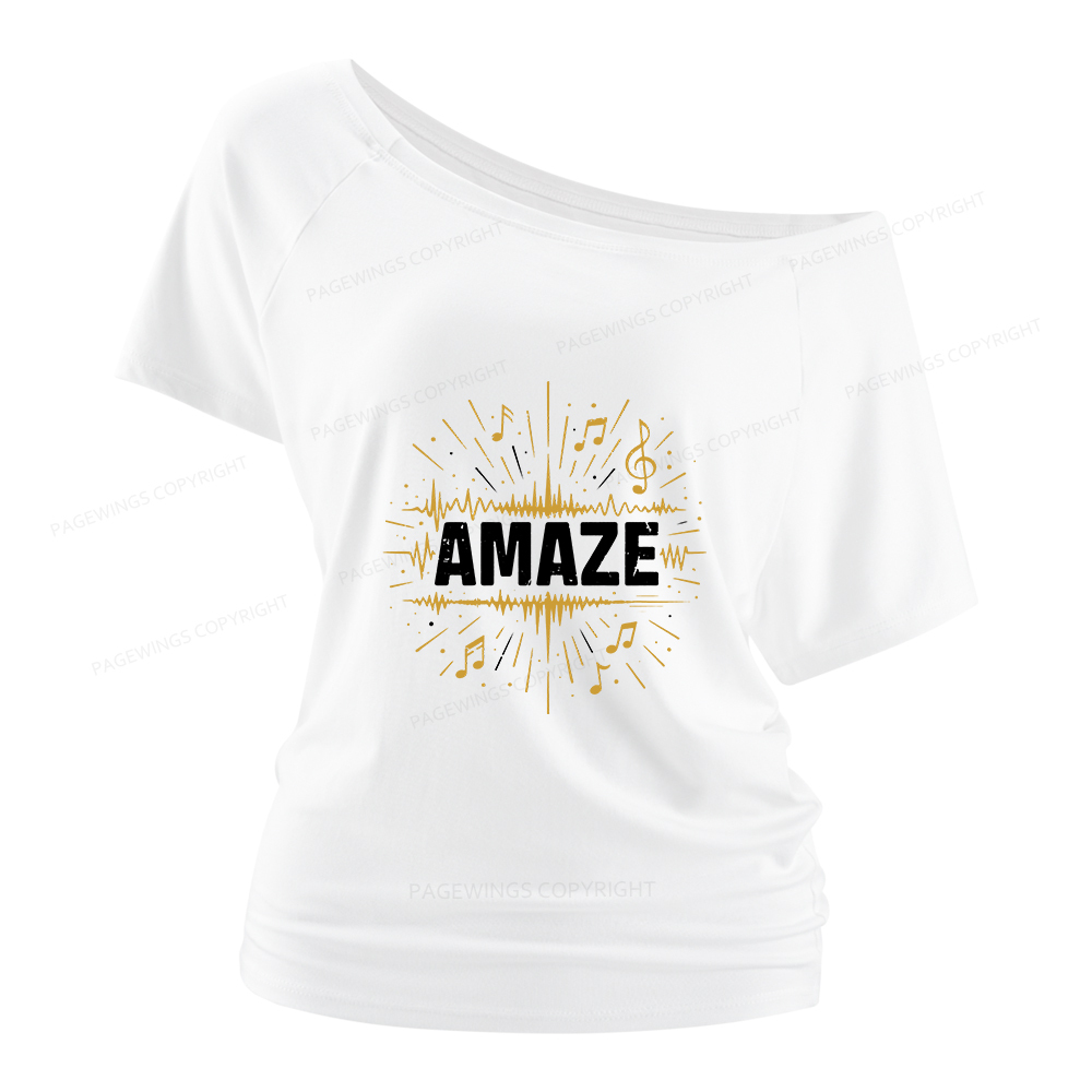 Pagewings Amaze Women Off Shoulder T-shirts