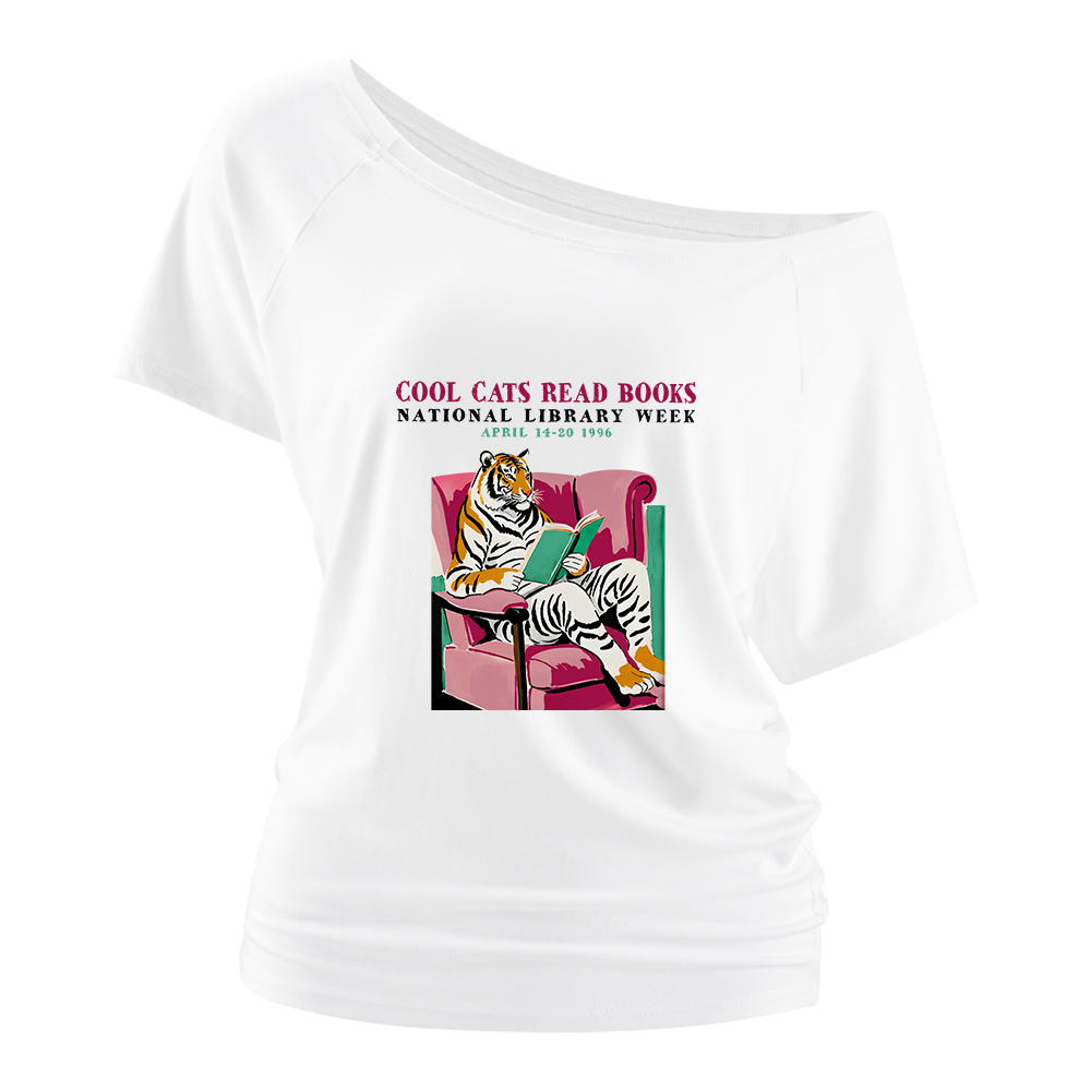 Pagewings Library Week Poster 1996 Off Shoulder Top