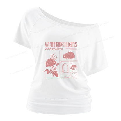 Pagewings Literary Quote Women Off Shoulder T-shirts