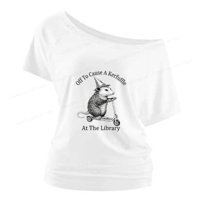Pagewings Off To Cause A Kerfuffle Women Off Shoulder T-shirts