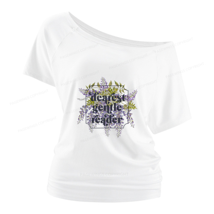Pagewings Dearest Gentle Reader Women Off Shoulder T-shirts
