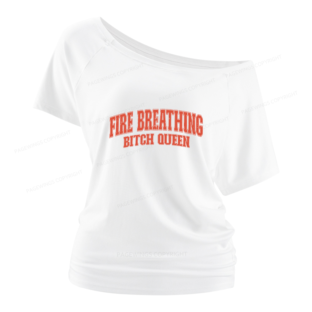 Pagewings Bookish Queen Women Off Shoulder T-shirts