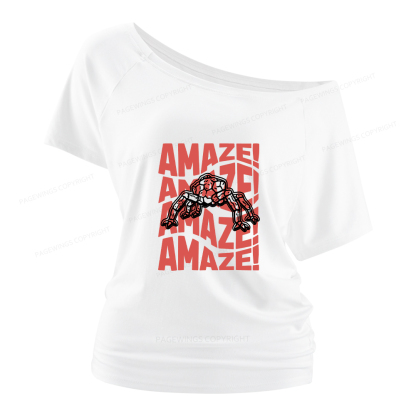 Pagewings Amaze Space Women Off Shoulder T-shirts