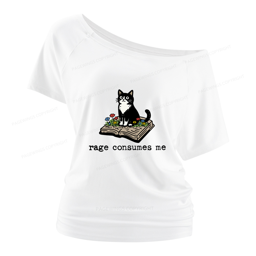 Pagewings Rage Consumes Me Women Off Shoulder T-shirts