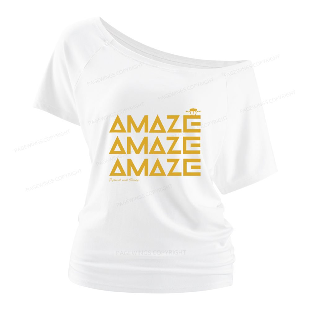 Pagewings Amaze Women Off Shoulder T-shirts