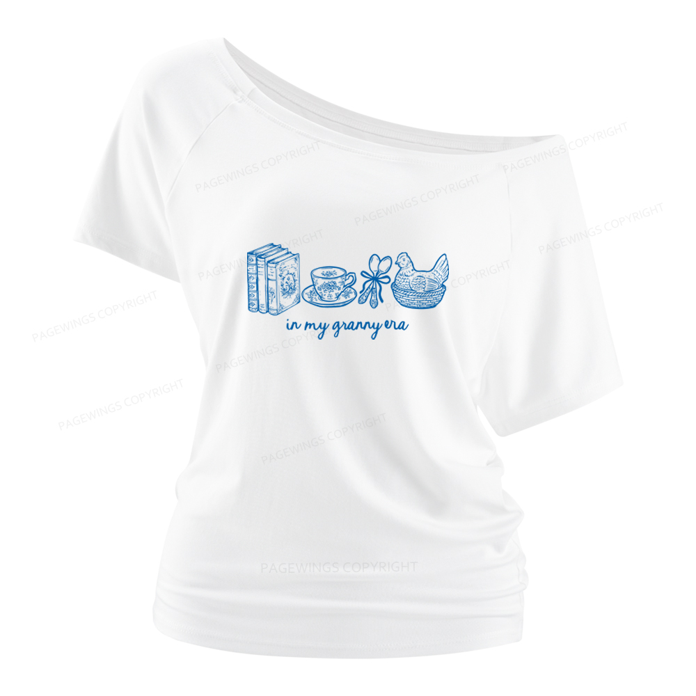 Pagewings In My Granny Era Women Off Shoulder T-shirts