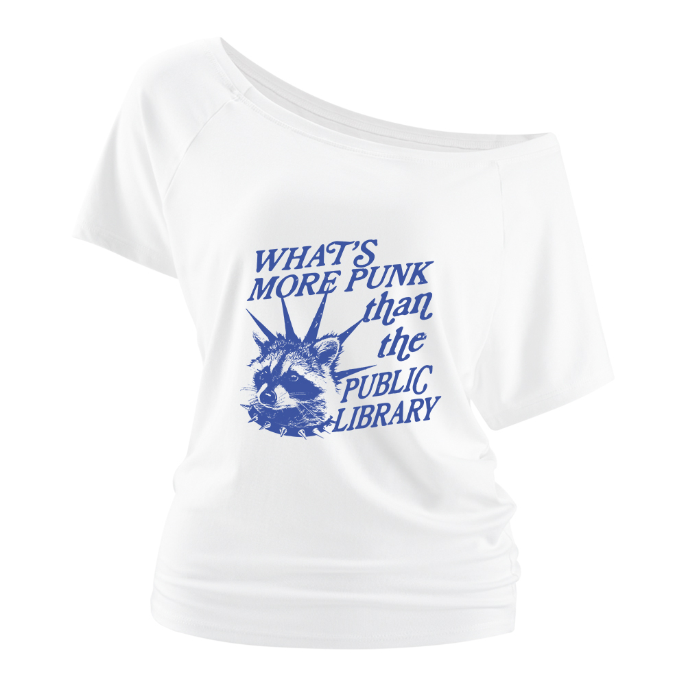 Pagewings What’s More Punk Than The Public Library Off Shoulder Top
