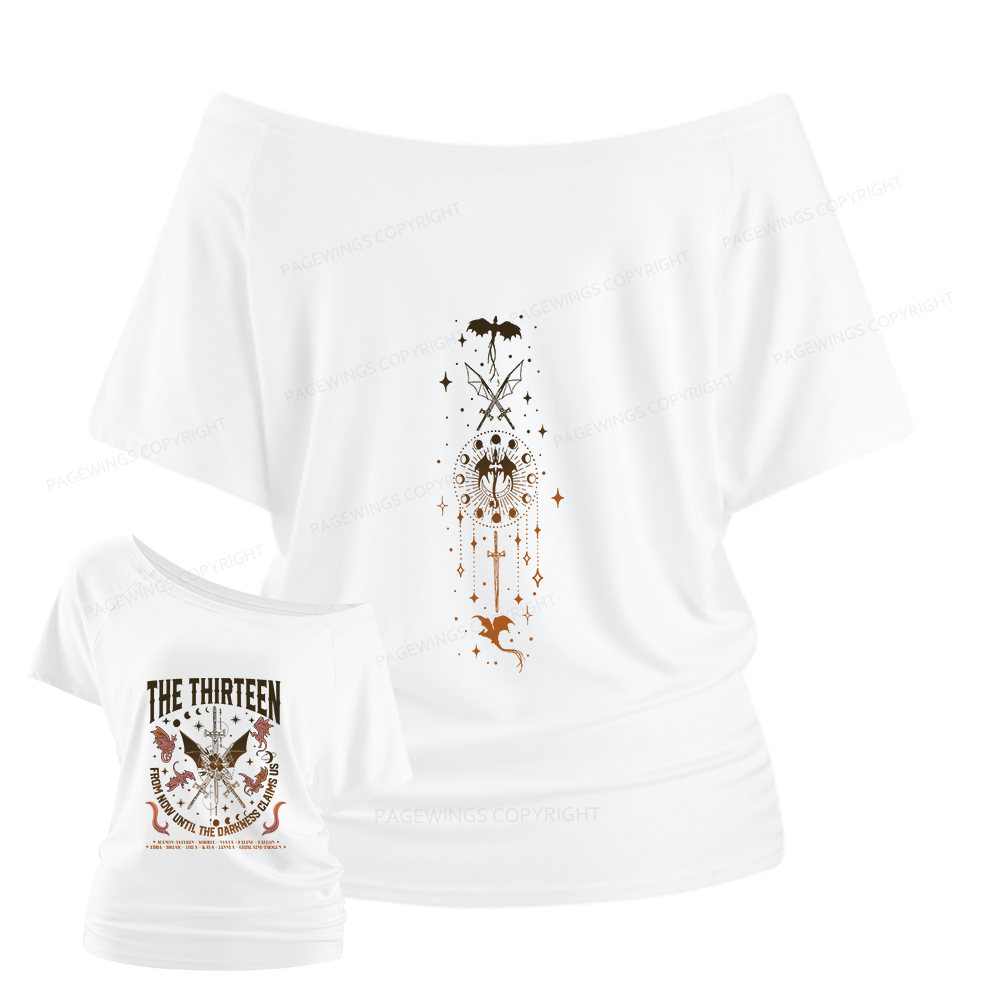 Pagewings The Darkness Claims Us Women Off Shoulder T-shirts