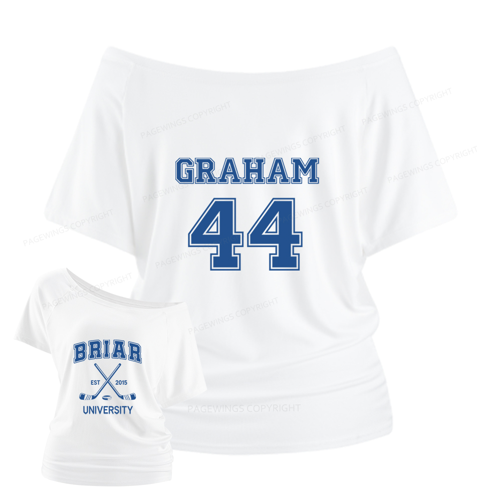 Pagewings Hockey Romance Women Off Shoulder T-shirts