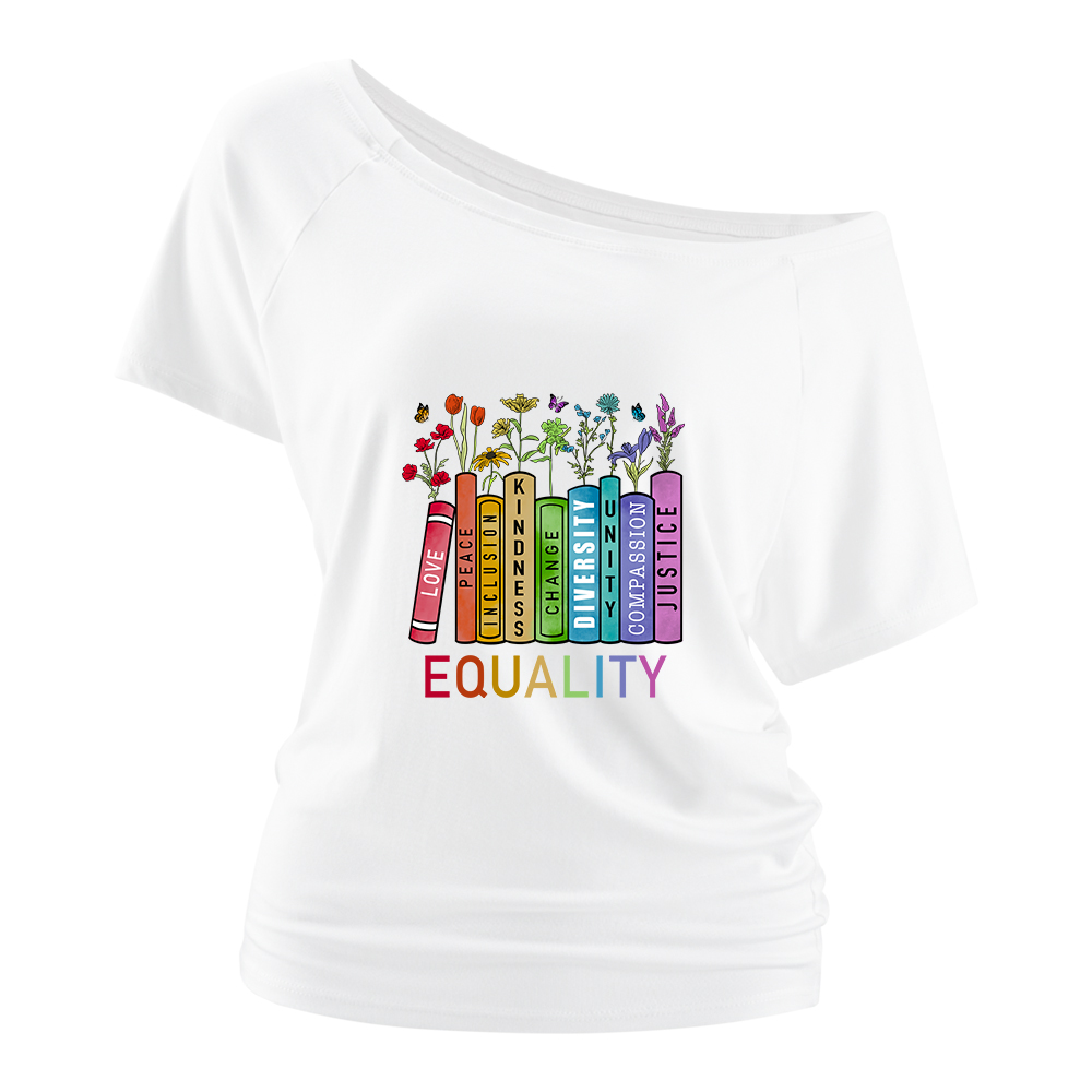 Pagewings Equal Rights Off Shoulder T-shirts
