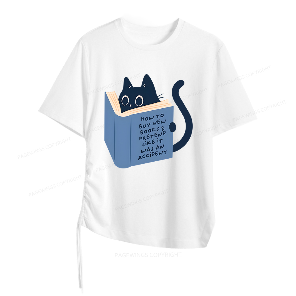 Pagewings How To Buy New Books Women Asymmetrical Drawstring T-Shirts