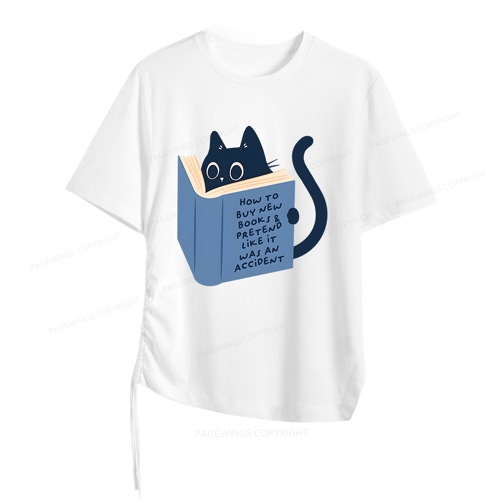 Pagewings How To Buy New Books Women Asymmetrical Drawstring T-Shirts