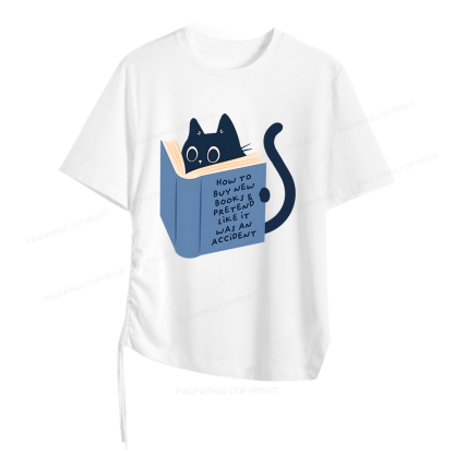Pagewings How To Buy New Books Women Asymmetrical Drawstring T-Shirts