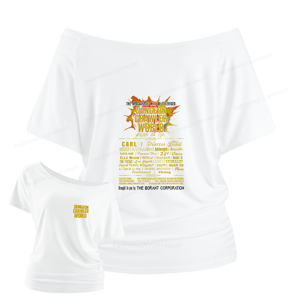 Pagewings Fuel Your Imagination With Sci-Fi World Tour Women Off Shoulder T-shirts