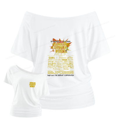 Pagewings Fuel Your Imagination With Sci-Fi World Tour Women Off Shoulder T-shirts