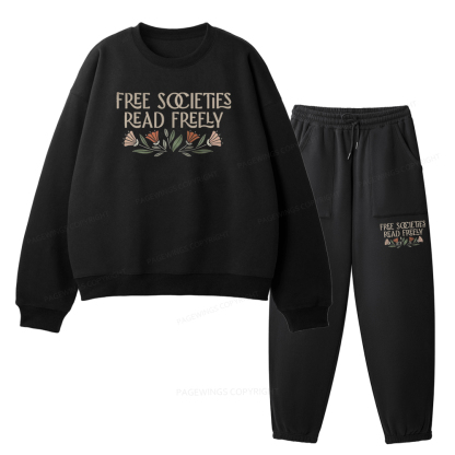Pagewings Read Freely Unisex Fleece Sweatshirt Set 