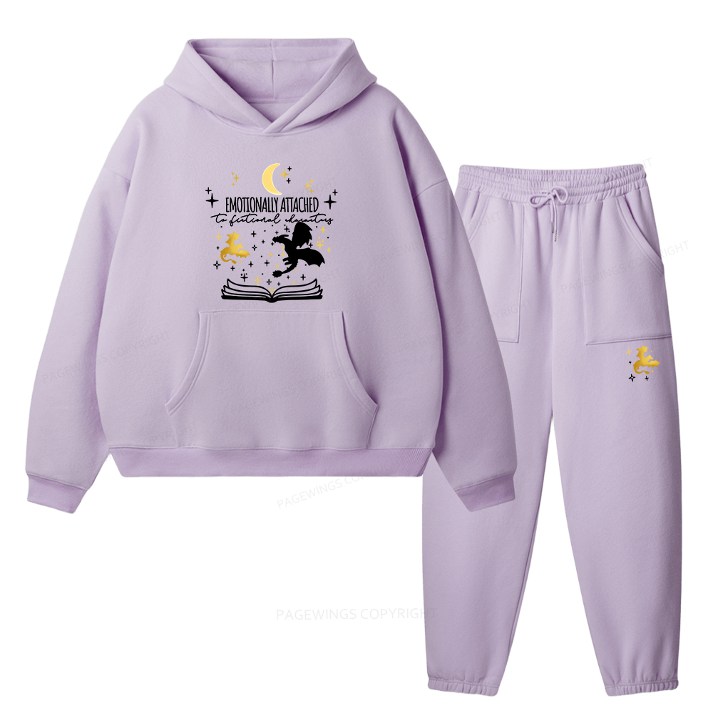 Pagewings Fourth Wing Dragon Unisex Fleece Hoodie Set