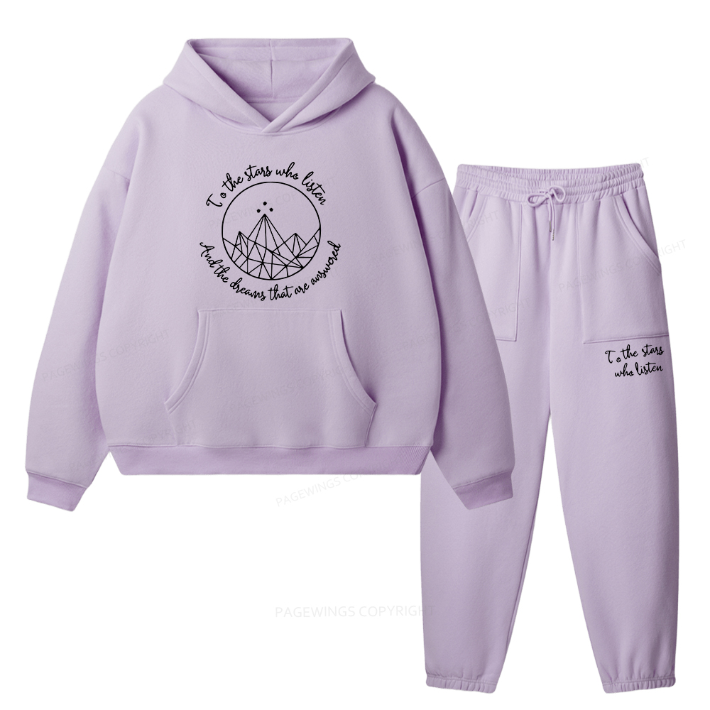 Pagewings To The Stars Who Listen Unisex Fleece Hoodie Set