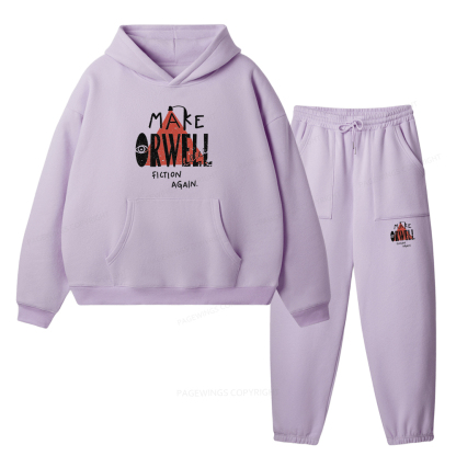 Pagewings Make Orwell Fiction Again Unisex Fleece Hoodie Set