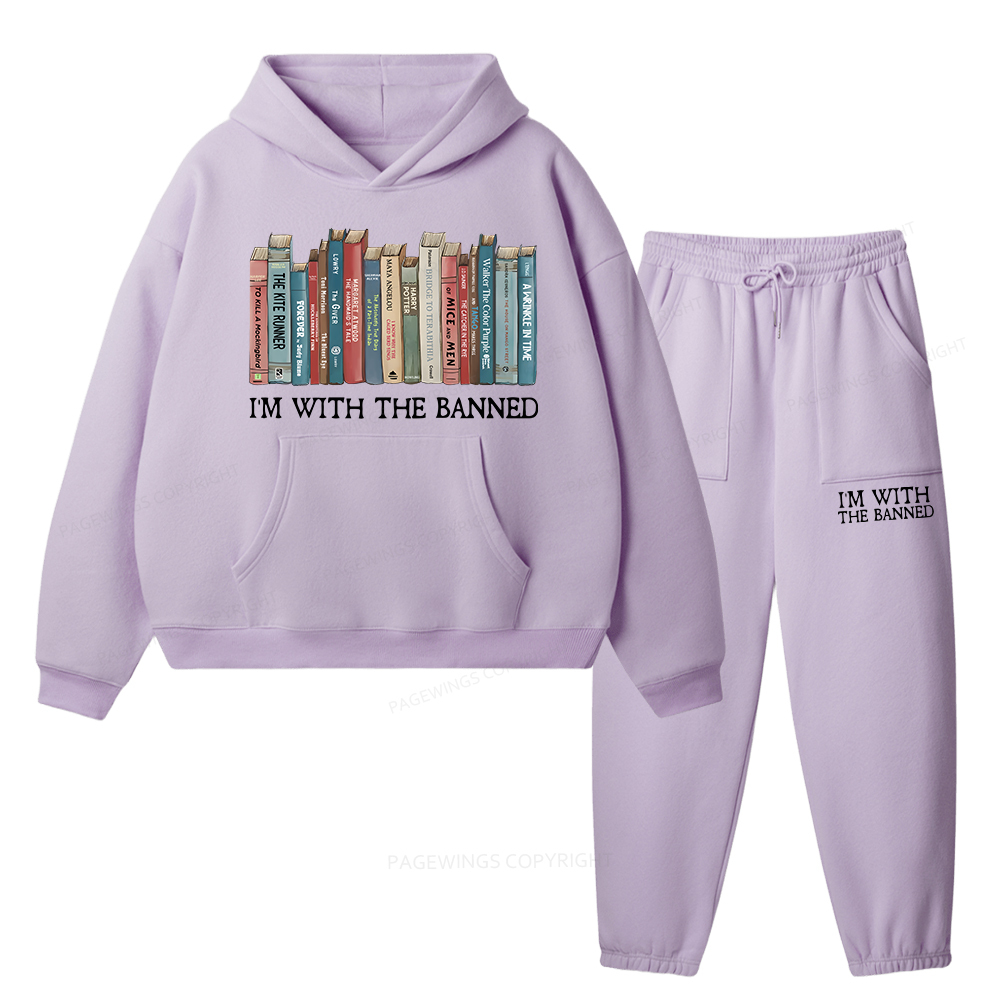 Pagewings I'm With The Banned Unisex Fleece Hoodie Set