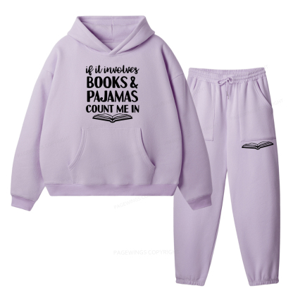 Pagewings Books And Pajamas Unisex Fleece Hoodie Set