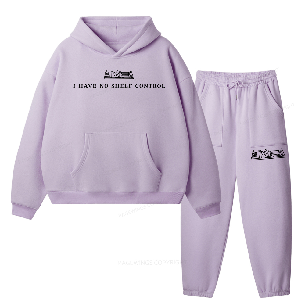 Pagewings I Have No Shelf Control Unisex Fleece Hoodie Set
