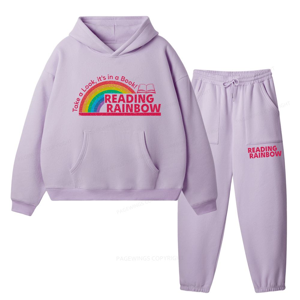Pagewings Reading Rainbow Unisex Fleece Hoodie Set