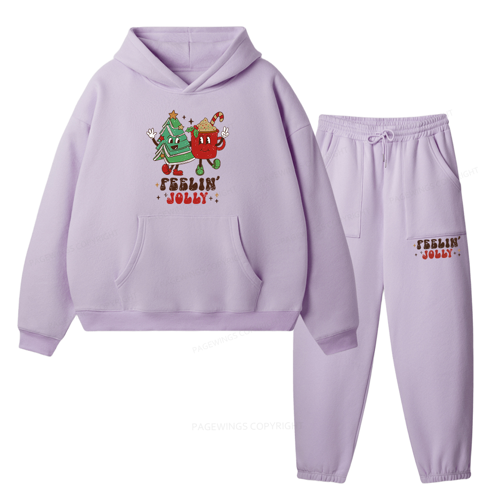 Pagewings Feeling Jolly Unisex Fleece Hoodie Set