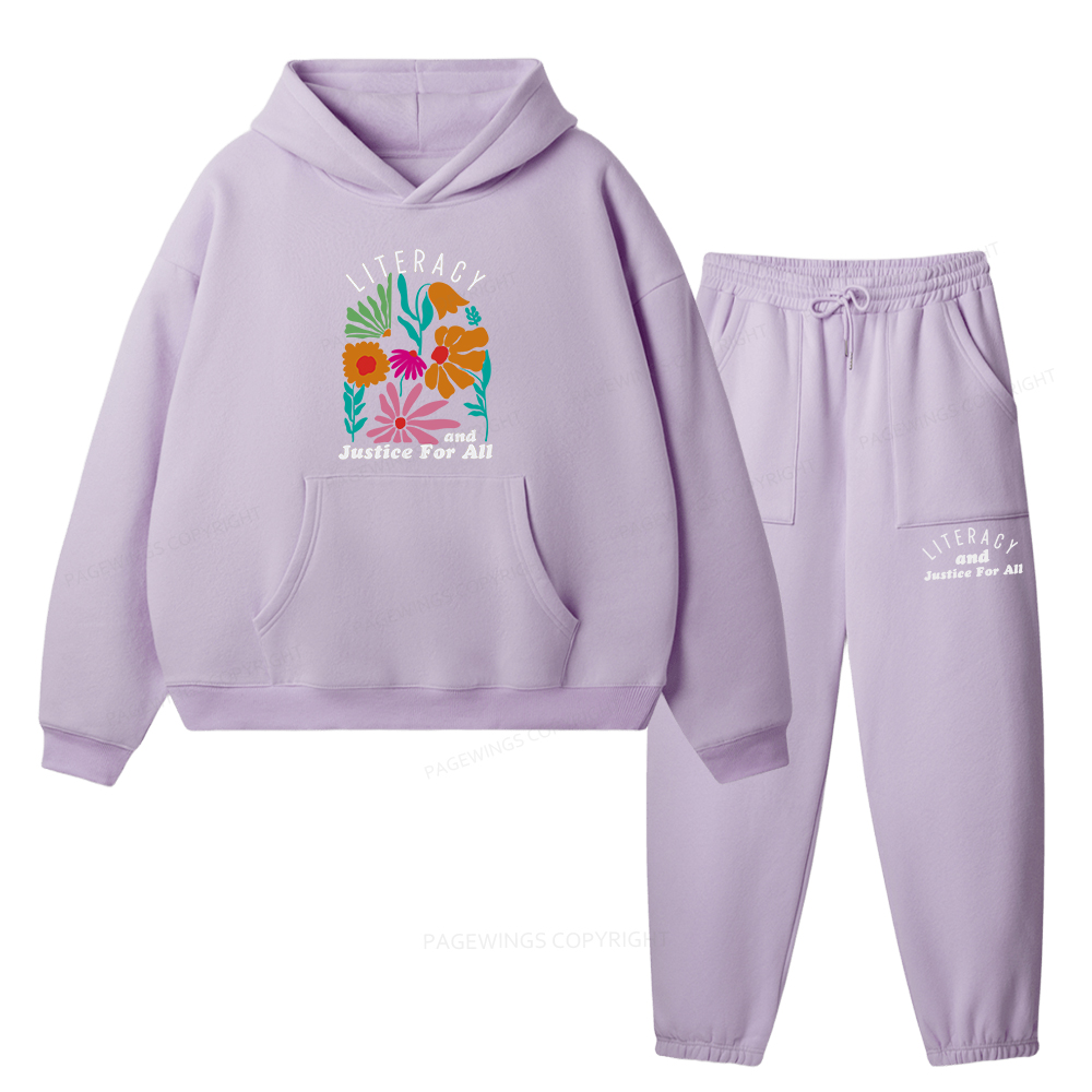 Pagewings Literacy And Justice Unisex Fleece Hoodie Set