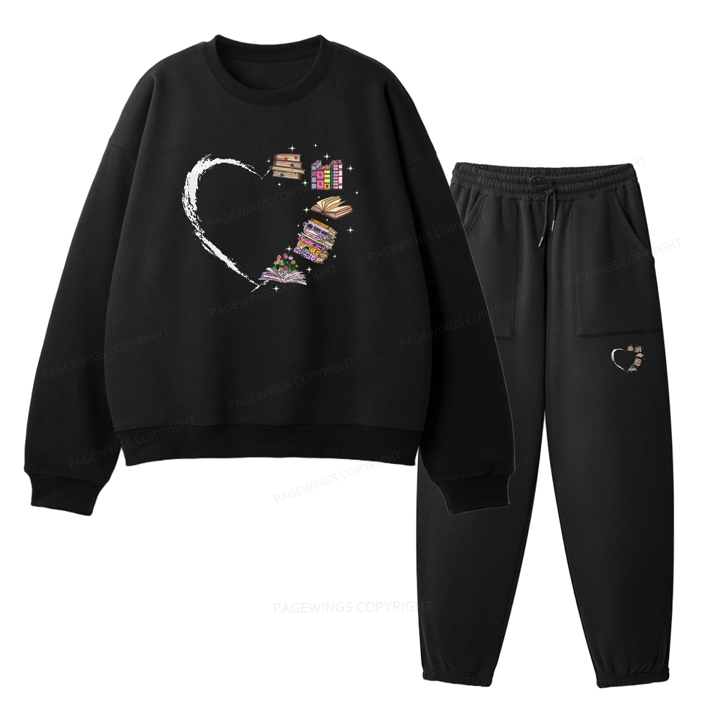 Pagewings Book Lover Unisex Fleece Sweatshirt Set 