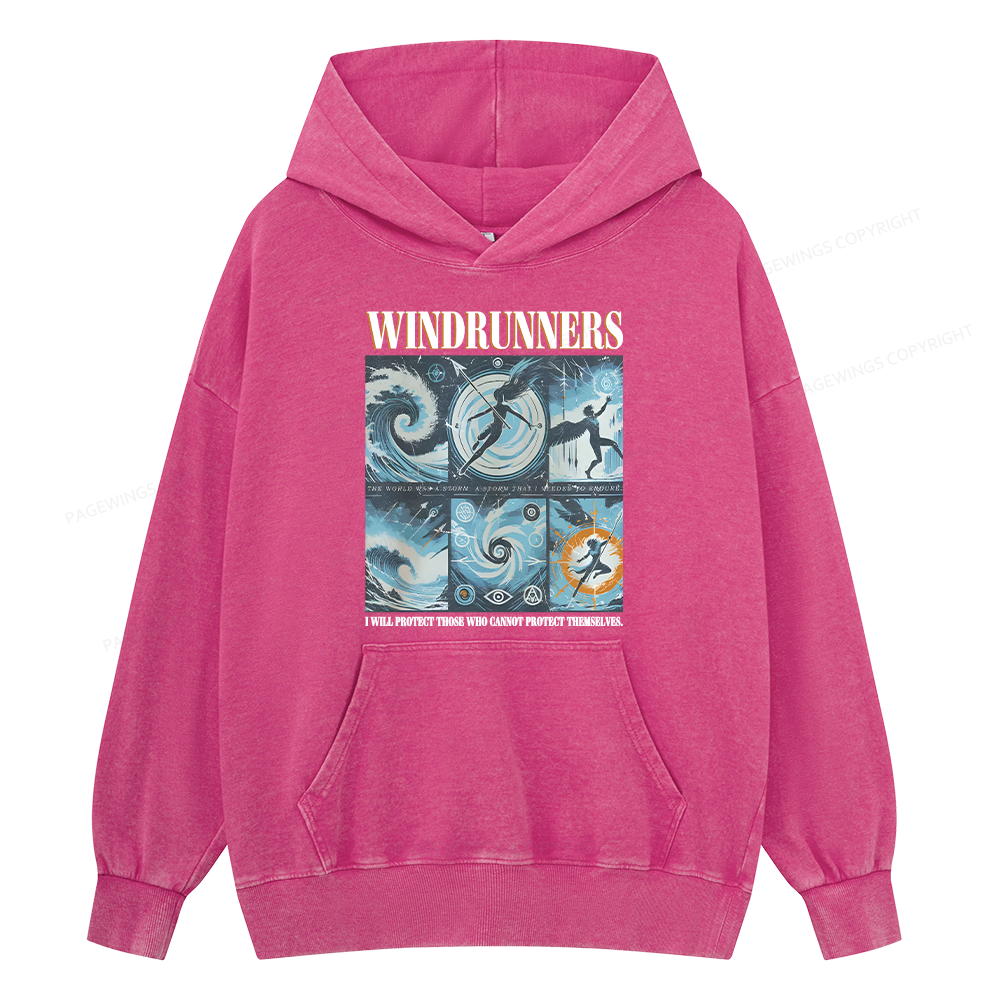 Pagewings Windrunners Unisex Washed Hoodie