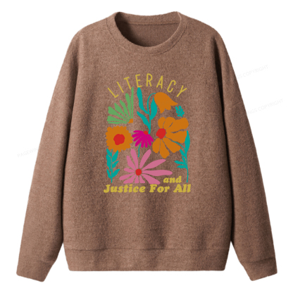 Pagewings Literacy And Justice Unisex Knit Sweatshirt