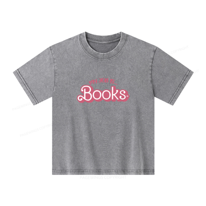 Pagewings My Job is Books Unisex Kids Washed T-shirt