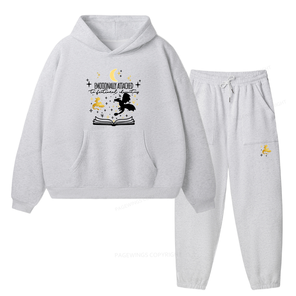 Pagewings Fourth Wing Dragon Unisex Fleece Hoodie Set