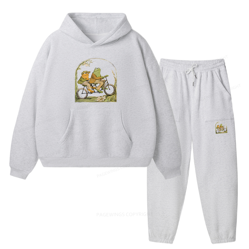 Pagewings Frog And Toad Book Vintage Unisex Fleece Hoodie Set