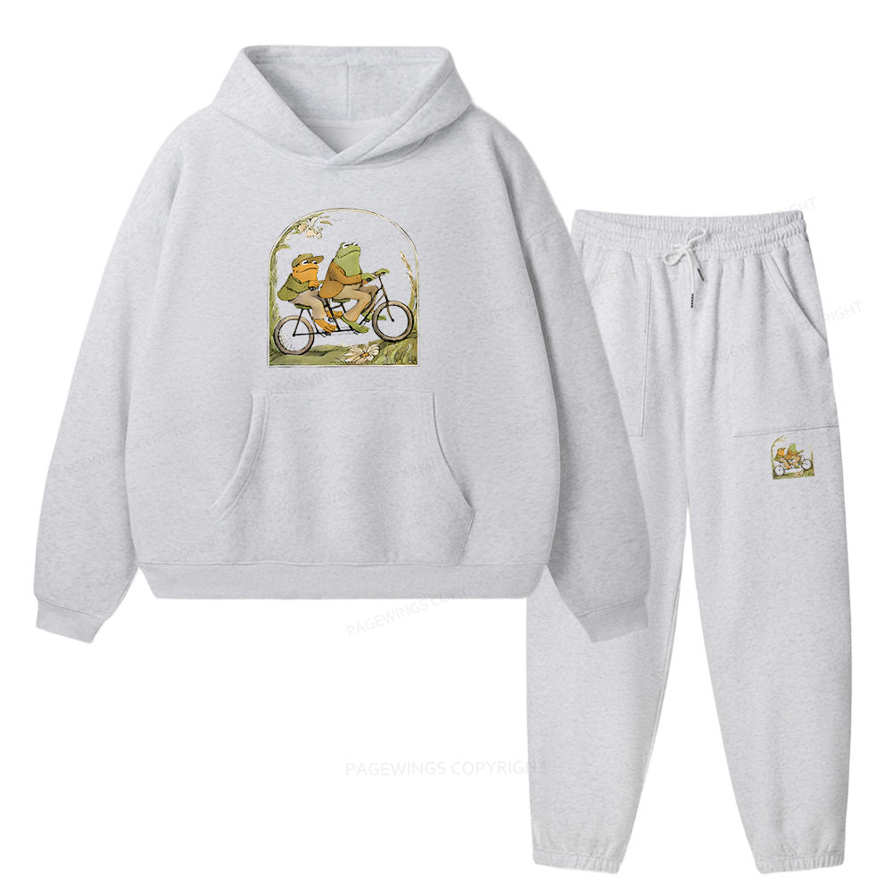 Pagewings Frog And Toad Book Vintage Unisex Fleece Hoodie Set