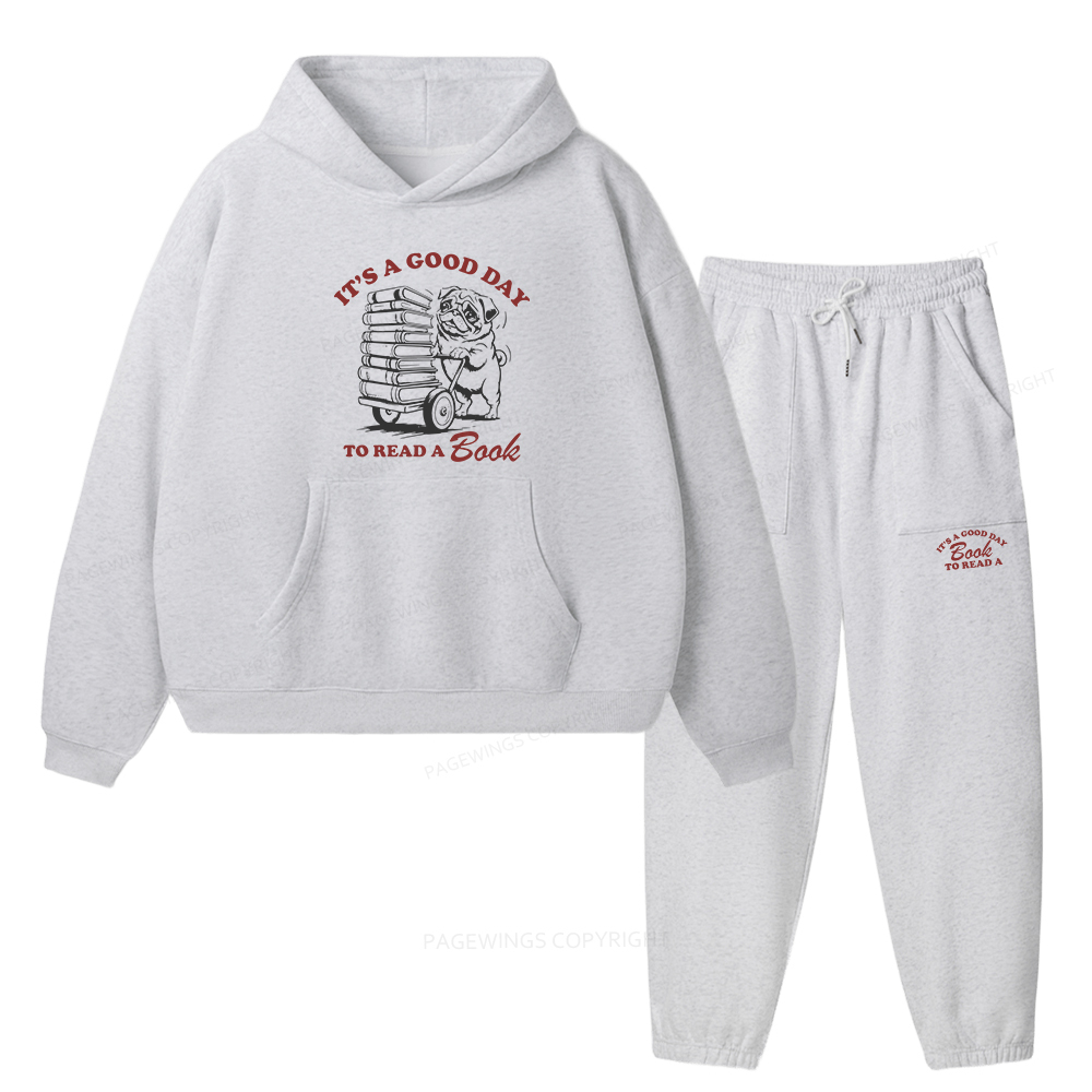 Pagewings Dogs Books Coffee Unisex Fleece Hoodie Set