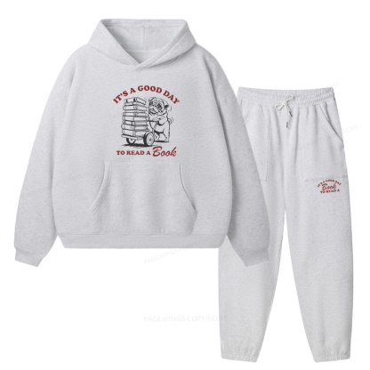Pagewings Dogs Books Coffee Unisex Fleece Hoodie Set