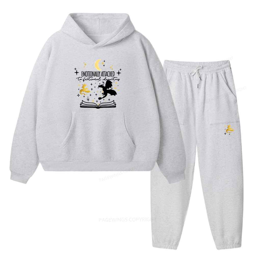 Pagewings Fourth Wing Dragon Unisex Fleece Hoodie Set