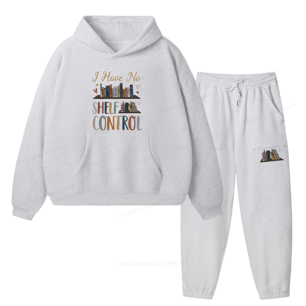 Pagewings I Have No Shelf Control Unisex Fleece Hoodie Set