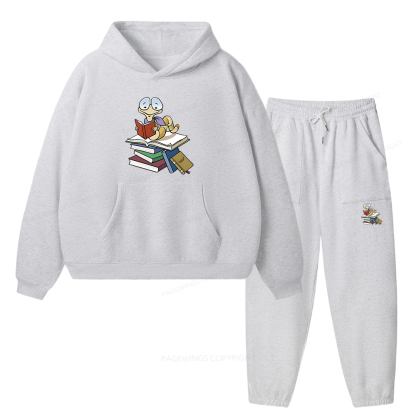 Pagewings Reading Snail and Book Unisex Fleece Hoodie Set