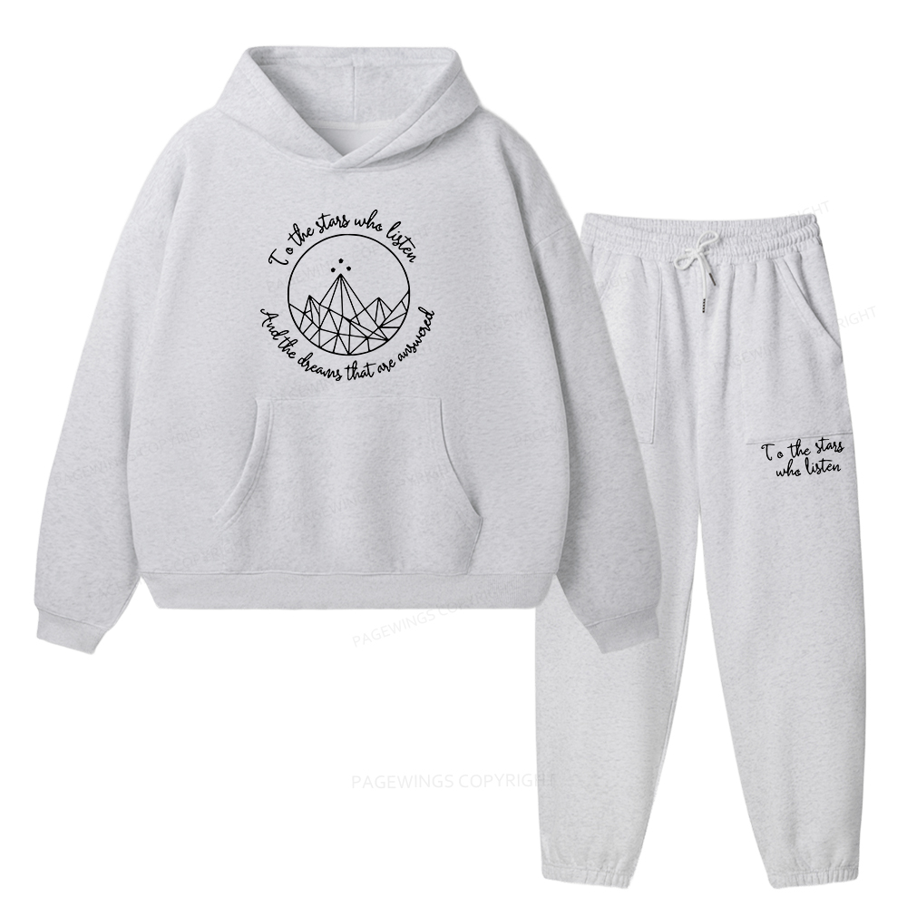 Pagewings To The Stars Who Listen Unisex Fleece Hoodie Set