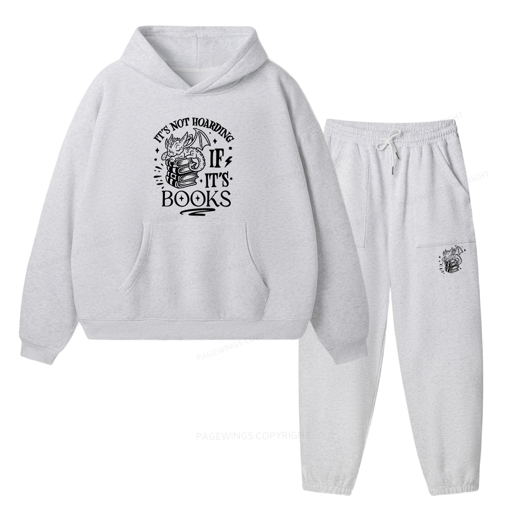 Pagewings It's Not Hoarding If It's Books Unisex Fleece Hoodie Set