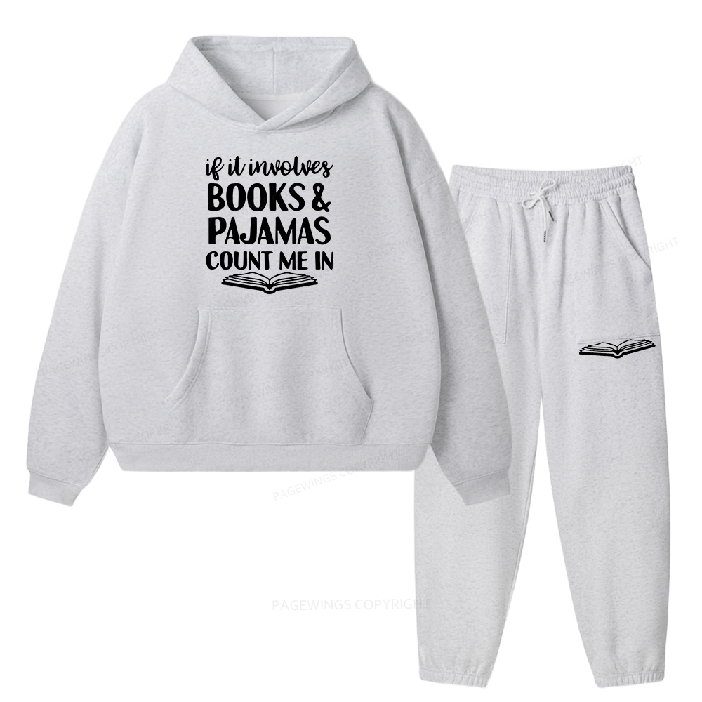 Pagewings Books And Pajamas Unisex Fleece Hoodie Set