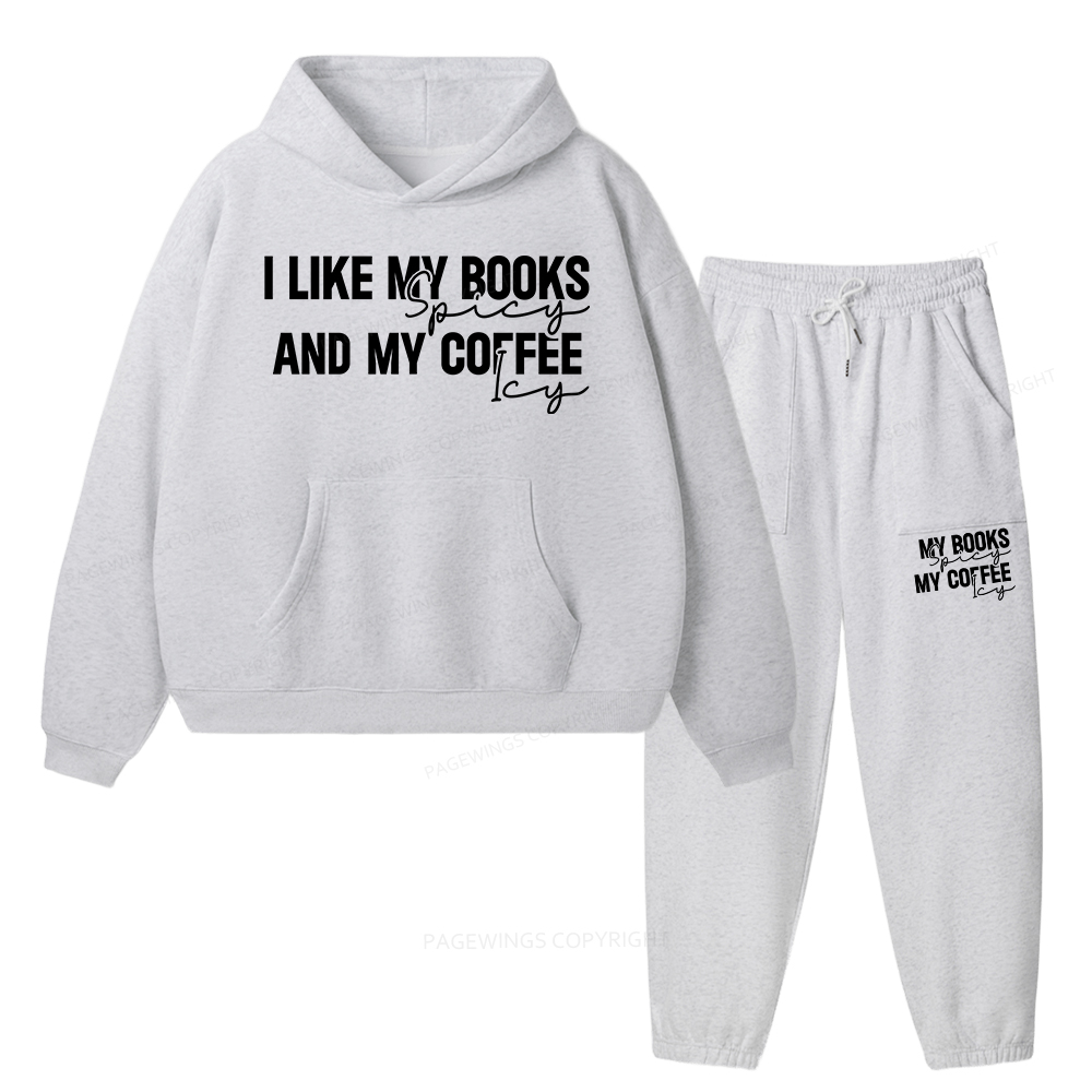 Pagewings I Like My Books And My Coffee Unisex Fleece Hoodie Set